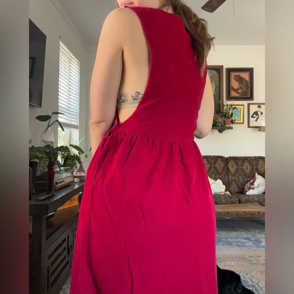 Vintage Corduroy Midi Dress - Picture 2 of 6